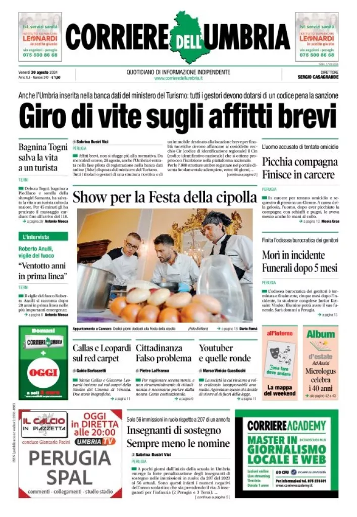 Prima-pagina-corriere umbria-del-2024-08-30